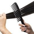 thumbnail image 3 of Conair Brushology Detangle Comb, Wide Teeth Hair Comb, Black, 1 Pc, 3 of 5