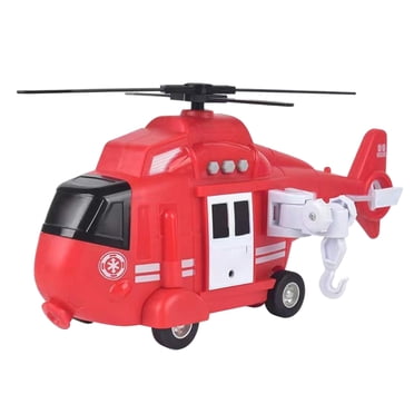 Jouet Hélicoptère Surdimensionné Modèle Inertiel avec Éclairage Musique Projection Simulation Avion de Ligne pour Enfants