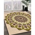 thumbnail image 3 of Ahgly Company Machine Washable Indoor Rectangle Transitional Khaki Gold Area Rugs, 2' x 4', 3 of 7