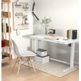 thumbnail image 2 of 47" x 24" Electric Standing Desk with Glass Tabletop and Drawer, Ergonomic Height Adjustable Sit Stand Up Computer Desk with USB Charge Ports, Memory Pre-Settings & Anti-Collision, 2 of 9