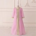 thumbnail image 2 of MKOSPLRT Robe de Prière Abaya pour Filles Musulmanes 4-8 Ans Manches Longues Col en V Robe de Prière à Paillettes Brodées Robe Maxi Modeste de Concours Islamique, 2 of 9