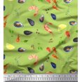thumbnail image 1 of Soimoi Poly Georgette Fabric Gemstone,Lemon Slice & Prawns Food Print Fabric by the Yard 52 Inch Wide, 1 of 1