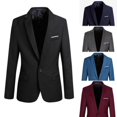 thumbnail image 1 of NEW2018 Men&acute;s Casual Slim Fit Formal One Button Suit Blazer Coat Jacket Tops, 1 of 5