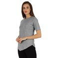 thumbnail image 3 of Inkmeso Regular Fit Solid Round NeckTop For Womens Casual Short Sleeves Soft Tee Tops, 3 of 6