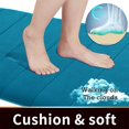 thumbnail image 2 of ORUYROP Memory Foam Bath Mat Large Size 31.5 by 19.8 Inches, Soft and Comfortable, Super Water Absorption, Non-Slip, Thick, Machine Wash, Easier to Dry for Bathroom Floor Rug, Peacock Blue, 2 of 7