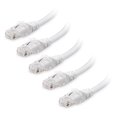 thumbnail image 1 of Cable Matters 10Gbps 5-Pack Snagless Cat 6 Ethernet Cable 8 ft (Cat 6 Cable Cat6 Cable Internet Cable Network Cable) in White, 1 of 5