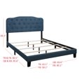 thumbnail image 3 of HMD Carmel Upholstered Twin Panel Bed, Blue, 3 of 6