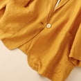 thumbnail image 4 of EQWLJWE Vestes Blazer pour Femmes Liquidation Femmes Dames Uni Col Rabattu Veste Manches Longues Manteau Vêtement d'Extérieur, 4 of 4