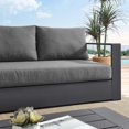 thumbnail image 3 of Modway Tahoe Outdoor Patio Powder-Coated Aluminum Sofa in Gray Charcoal, 3 of 8