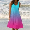 thumbnail image 2 of Yuyuzo Robes d'Été pour Femmes Robe Décontractée d'Été pour Femmes Sans Manches à Col Rond Tunique Ample Robe Débardeur Robe Bohème de Plage pour les Vacances, 2 of 7