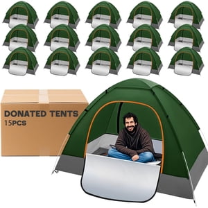 15/10/5 Pack Camping Tents for Homeless Bulk 2 Person Pop up Homeless Backpacking Supplies Adult Waterproof Instant Easy Setup Tent for Hiking Outdoor Travel Camping Donation