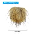 thumbnail image 2 of Unique Bargains Fluffy Soft Faux Fur Pom Poms for Hats with Snap Button, Light Yellow 6Pack, 2 of 7
