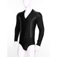 thumbnail image 4 of Hansber Latin Tops Latin Dance Shirts Men Rumba Cha Cha Samba Dancing Competition Performance Wear Black XXL, 4 of 6