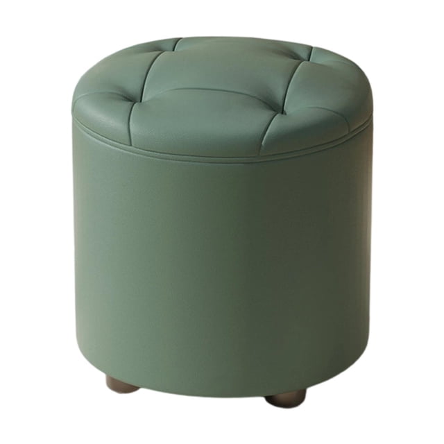 DOLITY Petit Tabouret Rond Repose-Pieds Ottoman Tabouret Stable pour Chambre de Bébé Entrée Chambre Vert