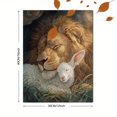 thumbnail image 3 of Lion And Lamb Sleeping Canvas Wall Art 15.75x11.81 Inches, 3 of 8