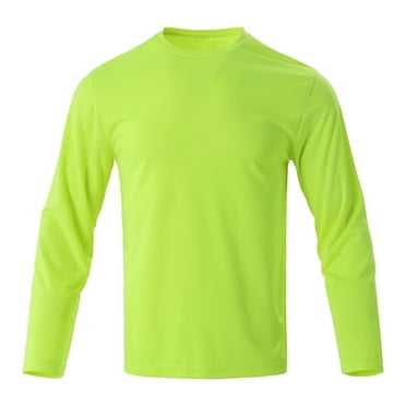 AherBiu Chandails à Col Rond pour Hommes à Manches Longues Légers à Séchage Rapide Chandail à Enfiler Athlétique Entraînement Gym Course T-Shirts