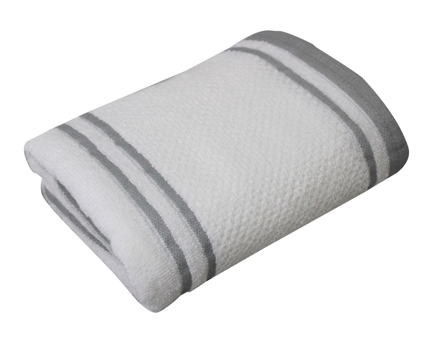 Hometrends Fashion Bath Towel, 30" x 54", Yarn Dyed, 350 GSM, White, 1 Piece