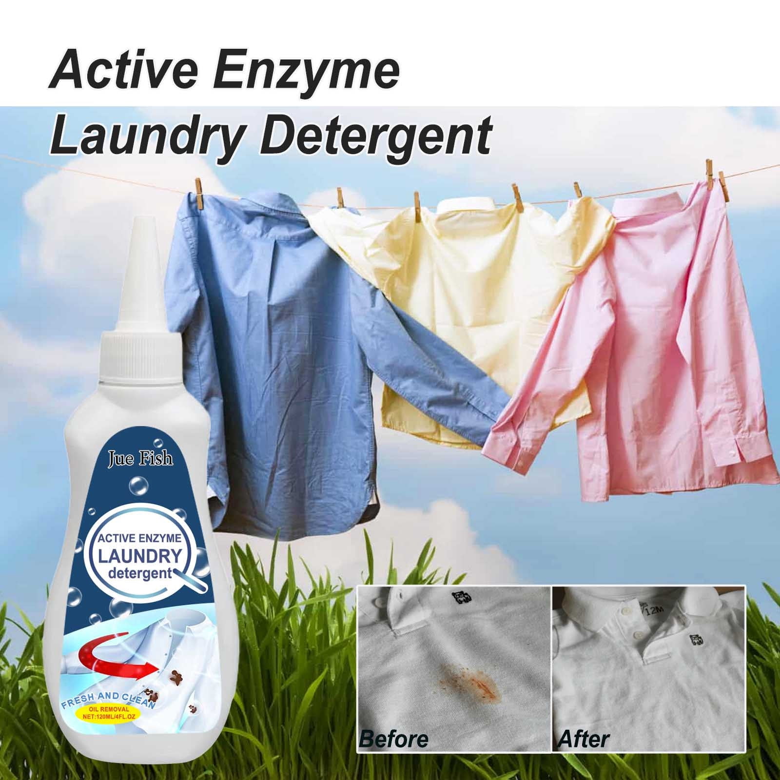 EGNMCR Active Enzyme Laundry Detergent Laundry Stain Remover Laundry Detergent 120ml Stain remover for clothes