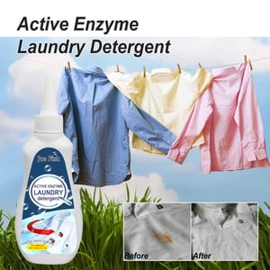 Heliisoer Active Enzyme Laundry Detergent Laundry Stain Remover Laundry Detergent 120ml