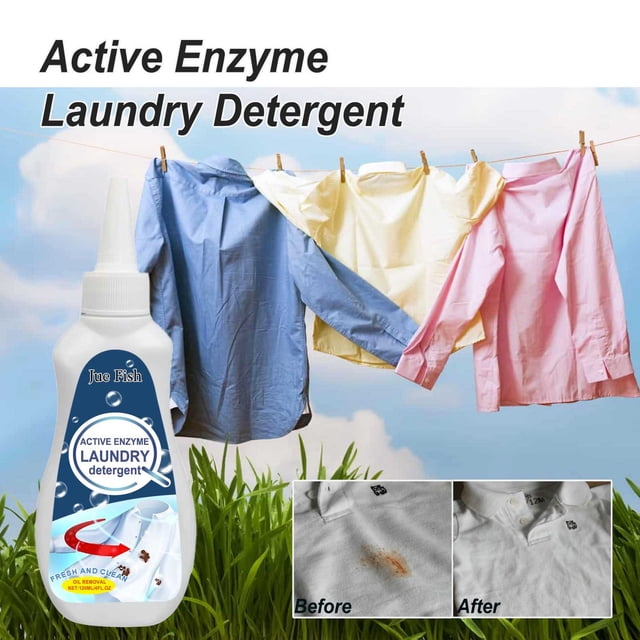 LSLJS Détergent à Lessive aux Enzymes Actives Détachant à Lessive Détergent à Lessive 120 ml, Accessoires pour la Maison