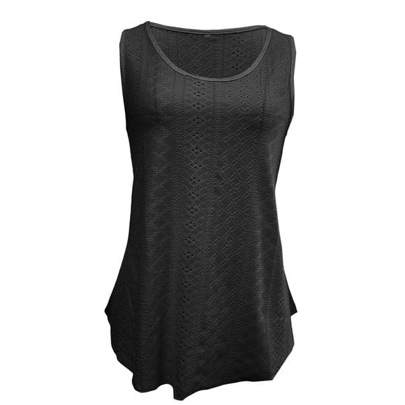 Débardeurs et Camisoles pour Femmes Articles en Liquidation Femmes Chemises Mélangées Débardeur Décontracté et Stylé pour Femmes Haut à Oeillets Brodé Sans Manches Bretelles Tête Cou Chemise