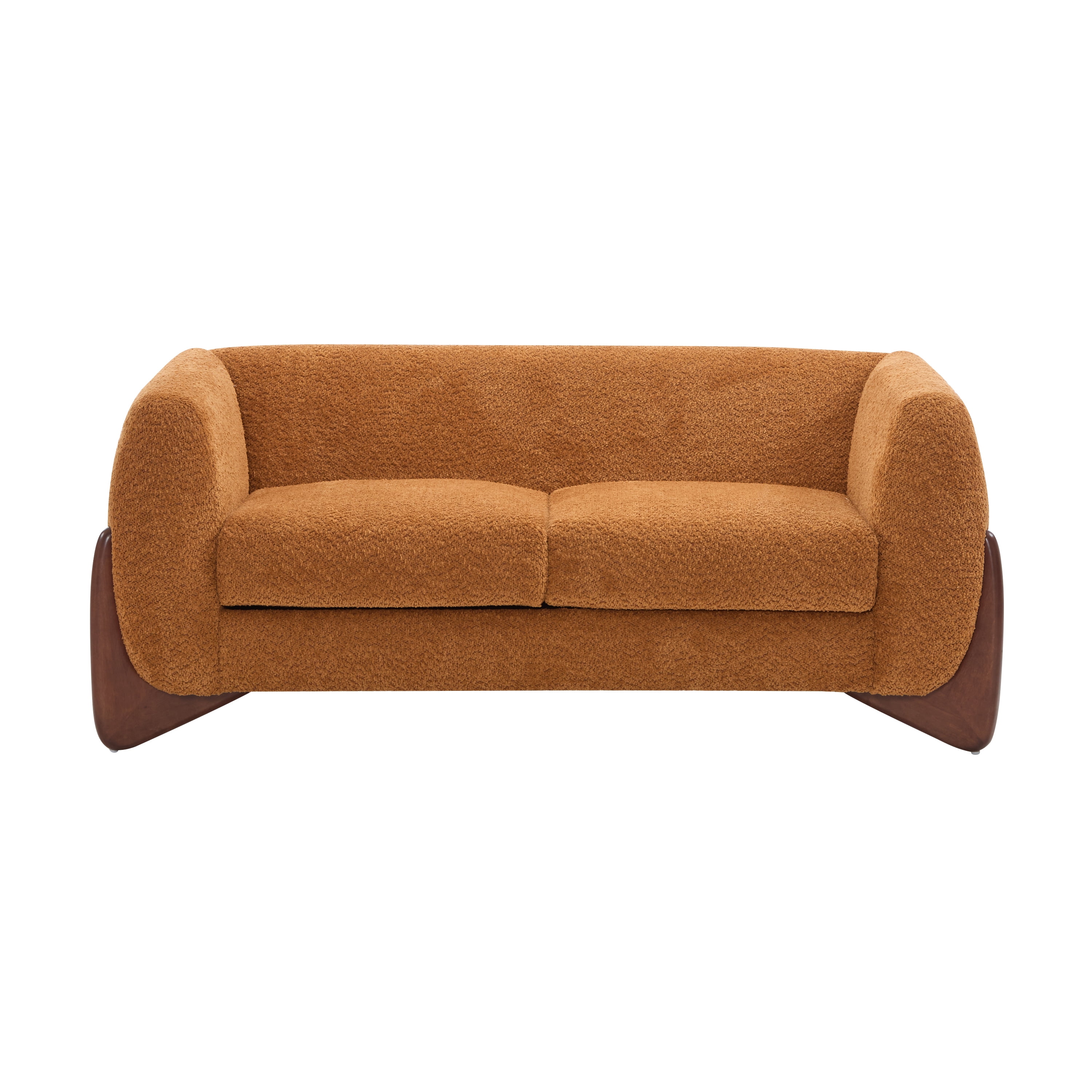 Noble House Boucle Upholstered Loveseat 2-Seater Sofa,Plush Off-White ...