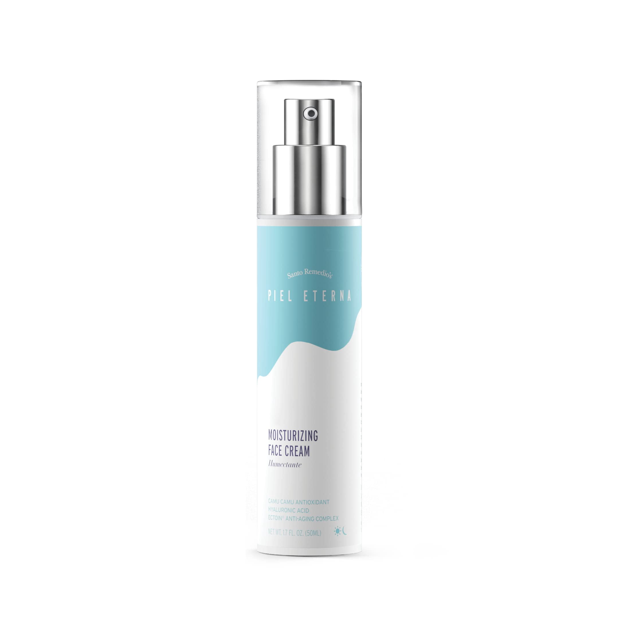 Santo Remedio, Piel Eterna, Moisturizing Face Cream, Hydrates Skin, Daily Moisturizer, Day and Night Cream, Contains Hyaluronic Acid, Vitamin E, Niac