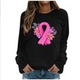 thumbnail image 1 of Rbaofujie Chandails pour Femmes Femmes Mode Décontractée Imprimé Col Rond Ample Manches Longues T-shirt Hauts Blouse Chandails Sans Capuche Chandails à Capuche Noirs pour Femmes, 1 of 3