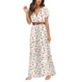 thumbnail image 1 of Women Daily Slim Dress Knee Length Dress for Women Long Dress Sleeveless Cold Summer Work Dresses Shoulder Solid&Print Split Hem Ladies Dresses Summer Casual Drawstring Casual Dress, 1 of 6