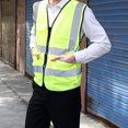 thumbnail image 3 of facefd Women Men Night Work Reflective Vest Construction Traffic Breathable Mesh Workwear A Type, 3 of 7