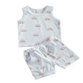 thumbnail image 1 of Baby Knitted Romper Short Sleeve O-neck Button Up Jumpsuit, 1 of 5
