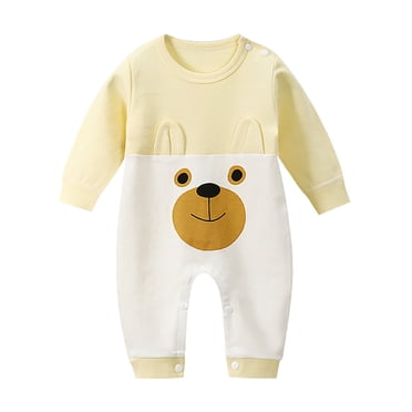 TBWNWG Barboteuse pour Tout-Petits, Grenouillères pour Bébés Garçons Filles avec Boutons, Manches Longues, Combinaisons une-Pièce, Salopettes pour Enfants pour 18-24 Mois
