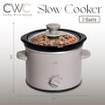 thumbnail image 5 of COOK WITH COLOR 2QT Mini Electric Round Slow Cooker - Adjustable Settings, Removable Stoneware Pot, Tempered Glass Lid, Dishwasher Safe, Cool-Touch S, 5 of 5