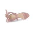 thumbnail image 4 of BLISSFUL STEP Women's Open Toe Stiletto Heeled Lace up Solid Sandals Dust Pink 6, 4 of 7