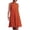 Orange, variant on Snorda Women's Summer Dress Casual Flutter Sleeveless Crew Neck Solid Color Dress Smocked Tiered A Line Midi Dress