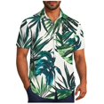 thumbnail image 1 of Pisexur T-shirts pour Hommes, Mode Décontractée Imprimée avec Poche, Boutons, Manches Courtes, Col Rabattu, Chemise de Golf Bleue, 2TG, 1 of 7