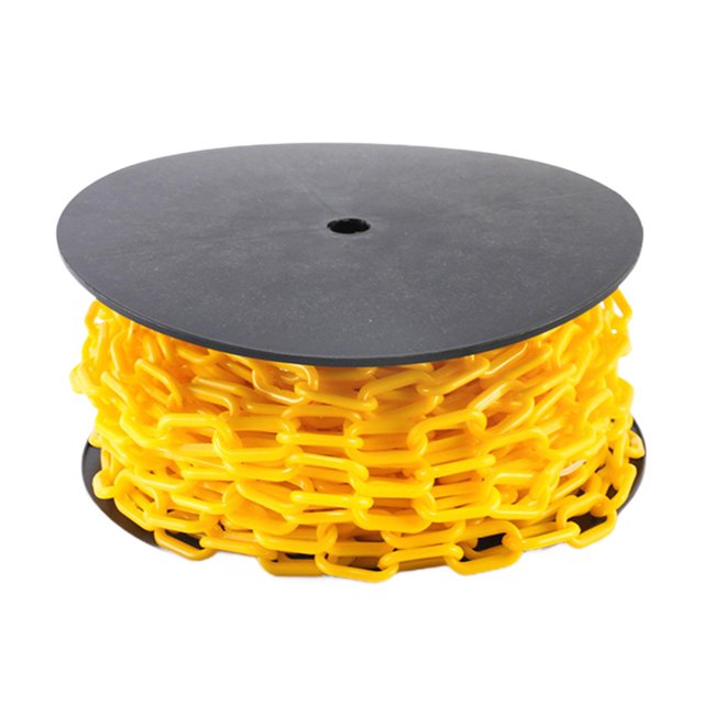 Abbracc Plastic Chain Links Decoration Caution Sign Lightweight Barrier Chain for Yellow