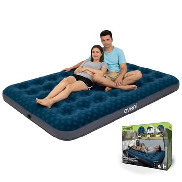 Avenli Matelas Gonflable Double avec Ressorts Ensachés / Lit d'Appoint Gonflable pour 2 Adultes / Matelas Gonflable de Camping et de Voyage / Surface Floquée Imperméable / Gonflage et Dégonflage Rapides / PVC Résistant aux Perforations