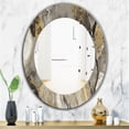 thumbnail image 3 of Designart 'Painted Gold Stone' Traditional Mirror - Oval or Round Wall Mirror - 24x36, 3 of 4