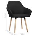 thumbnail image 4 of vidaXL Dining Chairs 2 pcs Black Fabric, 4 of 4