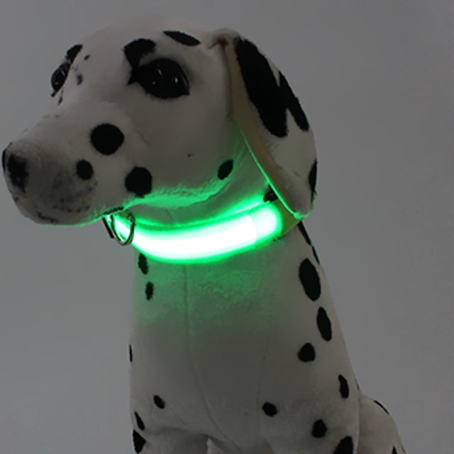 LSLJS Led Dog Collar Usb Rechargeable, Luminous Soft Nylon Webbing Suitable for Small and Medium-Sized Dog