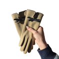 thumbnail image 2 of Ladies' De Rong Warm Gloves with Bows Suitable for Cycling To Work with Extra Fleece Thickened and Windproof for Cycling, 2 of 4