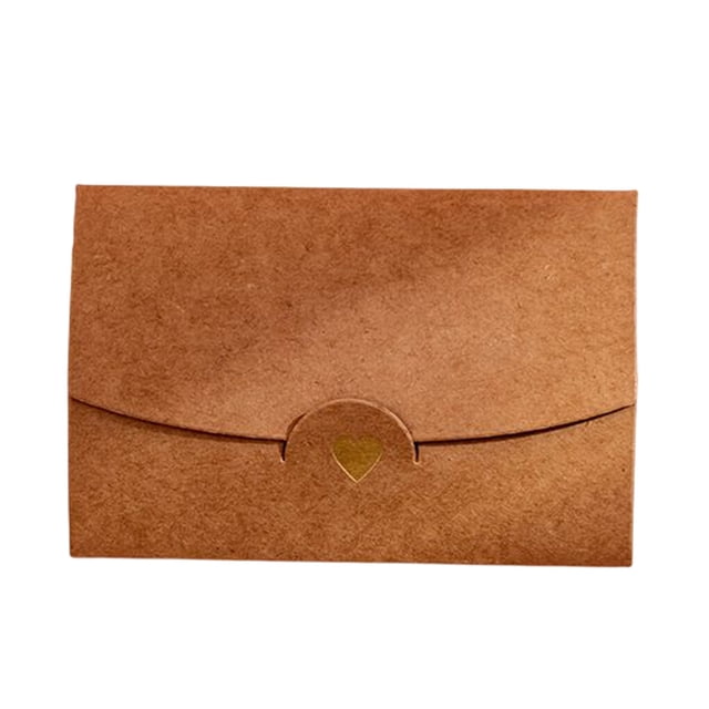 kurtrusly Vintage Wedding Ceremony Invitation Card Envelope, Portable, Brown, 1 Count