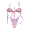 thumbnail image 3 of RKSTN Maillot de Bain pour Femmes Ensemble Bikini Mode Maillot de Bain Deux Pièces Rembourré Maillot de Bain Uni Tenue de Plage Mode Décontractée Maillot de Bain pour Femmes, 3 of 4