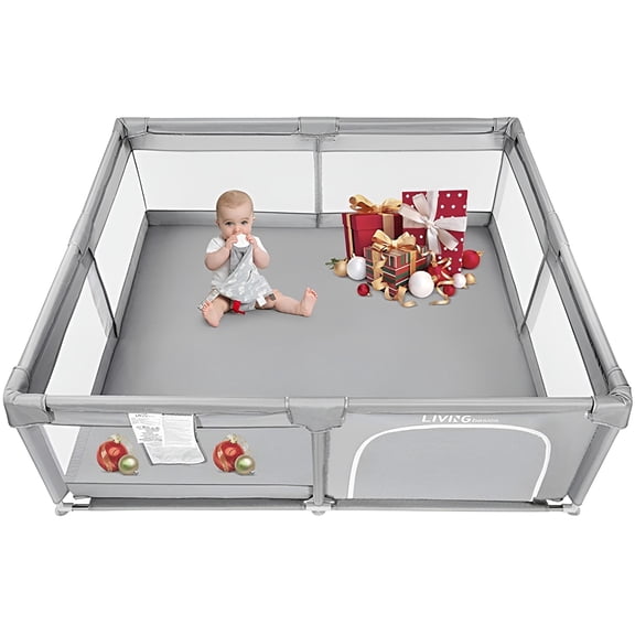 Parc pour Bébé, Parc pour Bébé Extra Grand 73 X 61 Po, Parc pour Bébés et Tout-Petits, Centre d'Activités pour Enfants, Clôture pour Nourrisson avec Porte