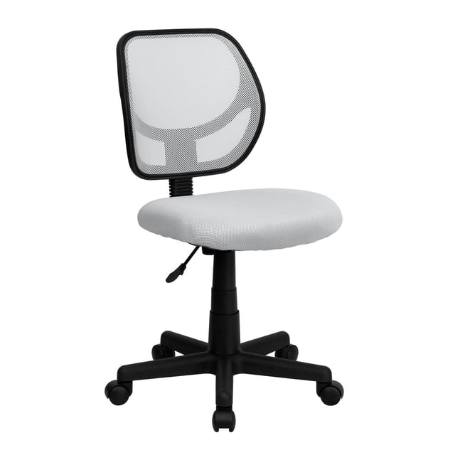 Mid-Back White Mesh Swivel Task Chair