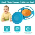 thumbnail image 4 of Gyro Bowl Practical Design Children Balanced Novelty Food-grade PP Tools Anti-splash Feeding Dishes Baby Tableware Funny Gift Blue, 4 of 9