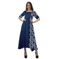 thumbnail image 1 of Moomaya Robe Midi en Viscose à Imprimé Style Santoon, Encolure Dégagée, Décontractée, pour Femmes, 1 of 4