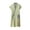 Mint Green, variant on Cotton Robe Women Lightweight Short Sleeve Kimonos Bathrobe Knee Length Dressing Gown Casual Loungewear with Pocket S-84 Light Blue L