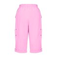 thumbnail image 3 of Yanlir Pantalon de Travail Mode pour Femme à Multiples Poches, Léger, Randonnée, Jogging, Plein Air, Pantalon de Rue pour Voyage, Sports et Actif (Rose, P), 3 of 5